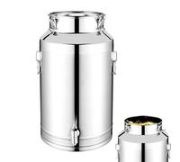 Contenedor Hermético De Acero Inoxidable Cubo Para Vino Cubo Para Harina Con Grifo Para Hogar Cocina Despensa Encimera Estantes Autocaravana Alimentos Secos Azúcar, Recipiente Durable Organizador De G