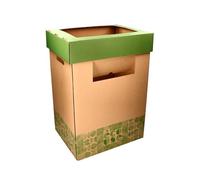 Contenedor papelera reciclaje liderpapel ecouse carton 100% reciclado y reciclable 70 litros 450x350x650 mm - CO01