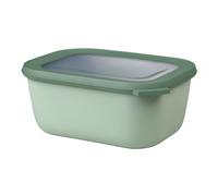 Contenedor para alimentos CIRQULA RECT 1,5 l, salvia nórdica, plástico, Mepal