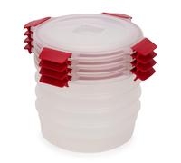 Contenedor para alimentos NEST LOCK 1000012 1 l, juego de 4 piezas, rojo, plástico, Joseph Joseph