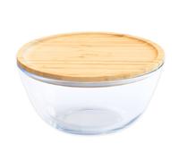 Contenedor para alimentos PKV-011 770 ml, vidrio / bambú, Pebbly