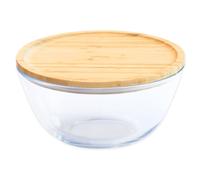 Contenedor para alimentos PKV-012 1,6 l, vidrio / bambú, Pebbly