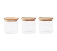 Contenedor para alimentos PKV-015 800 ml, juego de 3 piezas, vidrio / bambú, Pebbly