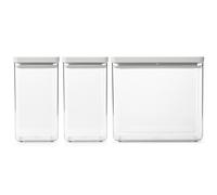 Contenedor para alimentos TASTY PLUS, juego de 3 piezas, gris claro, Brabantia