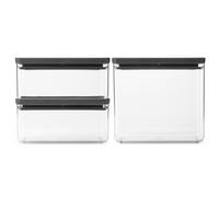Contenedor para alimentos TASTY PLUS, juego de 3 piezas, gris oscuro, Brabantia