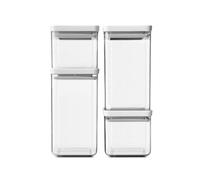 Contenedor para alimentos TASTY PLUS, juego de 4 piezas, gris claro, plástico, Brabantia