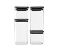Contenedor para alimentos TASTY PLUS, juego de 4 piezas, gris oscuro, plástico, Brabantia