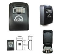 Caja de seguridad para llaves Squire - Cerradura de combinación de 4 ruedas (Key Keep1) - Caja de seguridad para llaves montada en la pared - Gran capacidad de almacenamiento - Caja de seguridad para llaves resistente para uso en exteriores e interiores