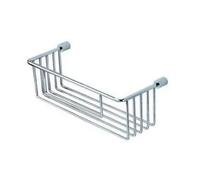 Contenedor rectangular con rejilla de latón acabado cromado Kassandra