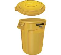 Contenedor universal BRUTE® con tapa redonda Rubbermaid, capacidad 121 l