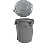 Contenedor universal BRUTE® con tapa redonda Rubbermaid, capacidad 75 l