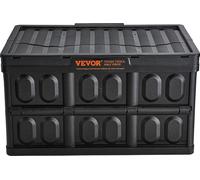 Contenedores de almacenamiento plegables con tapa, lote de 3 unidades de 45 litros. Cajas de plástico apilables y plegables con asas, ideales para organizar ropa, juguetes, libros, snacks, zapatos y p