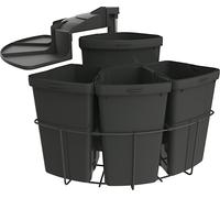 Contenedores de residuos CABBI-4 en color antracita, sin tapa biodegradable / a partir de 50 cm de ancho de armario / cubo de basura / contenedor de residuos / cubo basculante