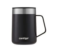 Contigo Streeterville Desk Mug, vaso de café aislado con asa de acero inoxidable, vaso de café para llevar con tapa, mantiene el calor hasta 5 horas, óptimo para oficina u hogar, 410 ml