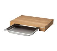 Continenta Tabla de cortar roble con 1 bandeja 32x48 cm