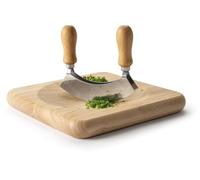 CONTINENTA Tajadera (Tabla de Madera de Caucho, Tabla de Cortar con Hueco, tamaño: 22,5 x 22,5 x 2,8 cm