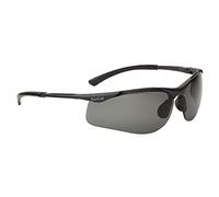 Contour II BSSI - Lente PC ahumada - Tratamiento PLATINUM, antirrayaduras y antivaho - Montura de nylon negro mate - Patillas TIPGRIP - Nariz TPE