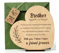 CONTRAXT Wooden greeting card for a Brother. Original gift for brother Birthday postcard wooden greeting card for a brother Gift ideas for a brother (Brother)