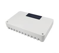 Control de calefacción central 5/8 zonas para calefacción por suelo radiante, distribuidor con luz indicadora, compatible con termostato y actuador, carcasa ABS (8)