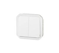 Control doble - 10a - blanco - composable - Legrand plexo 069625l