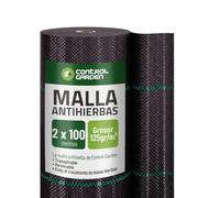 Control Garden Malla Antihierbas 2 x 100 m Grosor 105gr | Malla Anti Malas Hierbas y Maleza para Jardín, Huerto, Cesped | Lona Antigerminante Transpirable, Permeable y Resistente