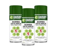 CONTROL GARDEN Pack 3 Insecticida Descarga Total 150 ML Interior y Exterior | Repelente Anti Insectos: Chinches, Ácaros, Hormigas, Arañas... | Fungicida Larvicida Ovicida Bomba de Humo Espacios 120 m2