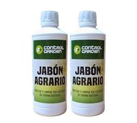 CONTROL GARDEN x2 Jabón Potásico Agrícola 1L Plantas | Jabón Agrario Potasio 100% Natural para Cultivos | Insecticida Protección frente Pulgón, Araña Roja, Mosca Blanca | Limpiador Orgánico de Malezas