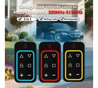Control remoto para puerta de garaje, duplicador de copia de llave de puerta, controlador de garaje multifrecuencia de 8 canales, transmisor de código RF433Mhz de 300-915Mhz 8 Channels Blue