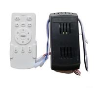 Control remoto para ventilador de techo con receptor de 6 niveles variables para temporizador de frecuencia, modo inverso, plástico blanco, repuesto para ventiladores de iluminación del hogar (A)
