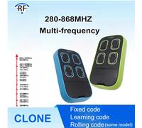 Control remoto universal multifrecuencia para puertas de garaje, 280-868MHz, 433MHz, 315MHz, 390MHz, compatible con duplicadores y copiadores de puertas BLUE