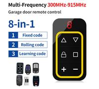 Control remoto Universal para puerta de garaje, duplicador de llaves clon, controlador de puerta de garaje multifrecuencia, 8 canales, 300-915Mhz, 433Mhz 8 Channels Red