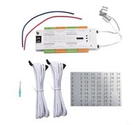 Controlador automático de sensor de movimiento de escalera de 32 pasos, controlador de luz LED con 2 detectores PIR para DC12V-24V, kit de instalación de iluminación de escalera para el hogar