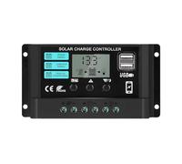 Controlador de carga solar automático, pantalla LCD, doble puerto USB, 10 A | Regulador de carga de panel solar, pantalla LCD, doble puerto USB, dispositivo electrónico, fácil de usar