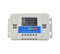Controlador de carga solar blanco nominal de 10 a 60 A con pantalla LCD colorida y 4 interfaces USB para ácido y para baterías Lifepo4 (TA20)