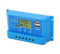Controlador de Carga Solar, Controlador Solar Azul PWM MPPT 12V 24V para el Hogar (20A)