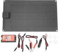 Controlador de carga solar de 30W, dispositivo de mantenimiento para baterías de automóvil, kit de carga portátil e impermeable para motocicleta, barco, caravana o remolque