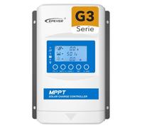 Controlador de carga solar MPPT, 30A, 12/24V, voltaje de panel fotovoltaico 100V, con pantalla LCD