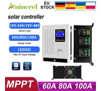 Controlador de Carga Solar MPPT Aninerel 80A 100A 60A 12V 24V 36V 48V 150V IP21 Compatible con Baterías de Litio 60A
