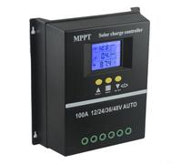 Controlador de carga solar MPPT de 100 A con LCD para baterías de 12 V/24 V/36 V/48 V que soporta carga de múltiples dispositivos (80 A)