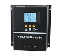 Controlador de carga solar MPPT de 150 A con pantalla LCD, 12 V/24 V/36 V/48 V automático para detectar, puertos USB duales, disipador de calor de aleación, retardo de control de luz para energía