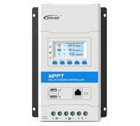 Controlador de carga solar MPPT de 20A, 12V/24V, con sistema de identificación automática de voltaje, pantalla LCD y doble puerto USB para sistemas solares con tecnología TRIRON