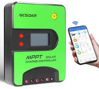 Controlador de carga solar MPPT de 30A, 12V/24V, con pantalla LCD y conexión WiFi, compatible con diversos tipos de baterías