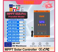 Controlador de carga Solar PowMr MPPT 60A, carga de 3 etapas para batería de 12V 24V 36V 48V, Panel Solar de 160VDC, puede paralelo, 12 unidades 60a-parallel MPPT