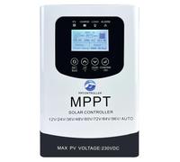 Controlador de carga solar, tecnología MPPT, compatible con 230V, máximo 230VDC, modelo MPPT-80A, rango de voltaje de 12-96V