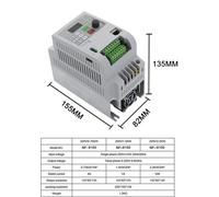 Controlador de frecuencia - 220V, 4KW, 5HP - Regulador de velocidad para motores de corriente alterna - Salida trifásica - Formato compacto