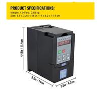 Controlador de frecuencia - Frecuencia - Regulador de velocidad - Variador de frecuencia (VFD) de 1.5 kW, 220 V - Driver de frecuencia variable