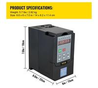 Controlador de frecuencia - Frecuencia - Regulador de velocidad - Variador de frecuencia (VFD) de 4.0 kW, 220 V - Driver de frecuencia variable