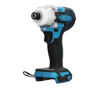 Controlador de impacto de litio sin escobillas, destornillador eléctrico recargable de alta potencia de 18 V, taladro manual con mango de goma suave y ligero para obras de