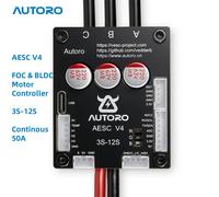 Controlador de Motor Autoro V4 BLDC y FOC ESC 3-12S 50A Basado en VESC 4, Controlador de Velocidad FOC para Monopatín Eléctrico y Scooter DIY