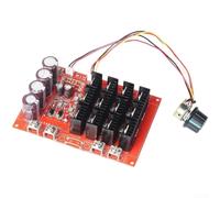 Controlador de motor CC 9v-50v 60a 3000w para regulador Pwm con carcasa para calentador de cinta transportadora automotriz industrial rojo (sin estuche)